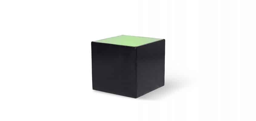 Mietmobiliar Cubix Tisch schwarz grün
