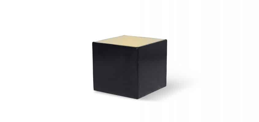 Mietmobiliar Cubix Tisch schwarz gelb